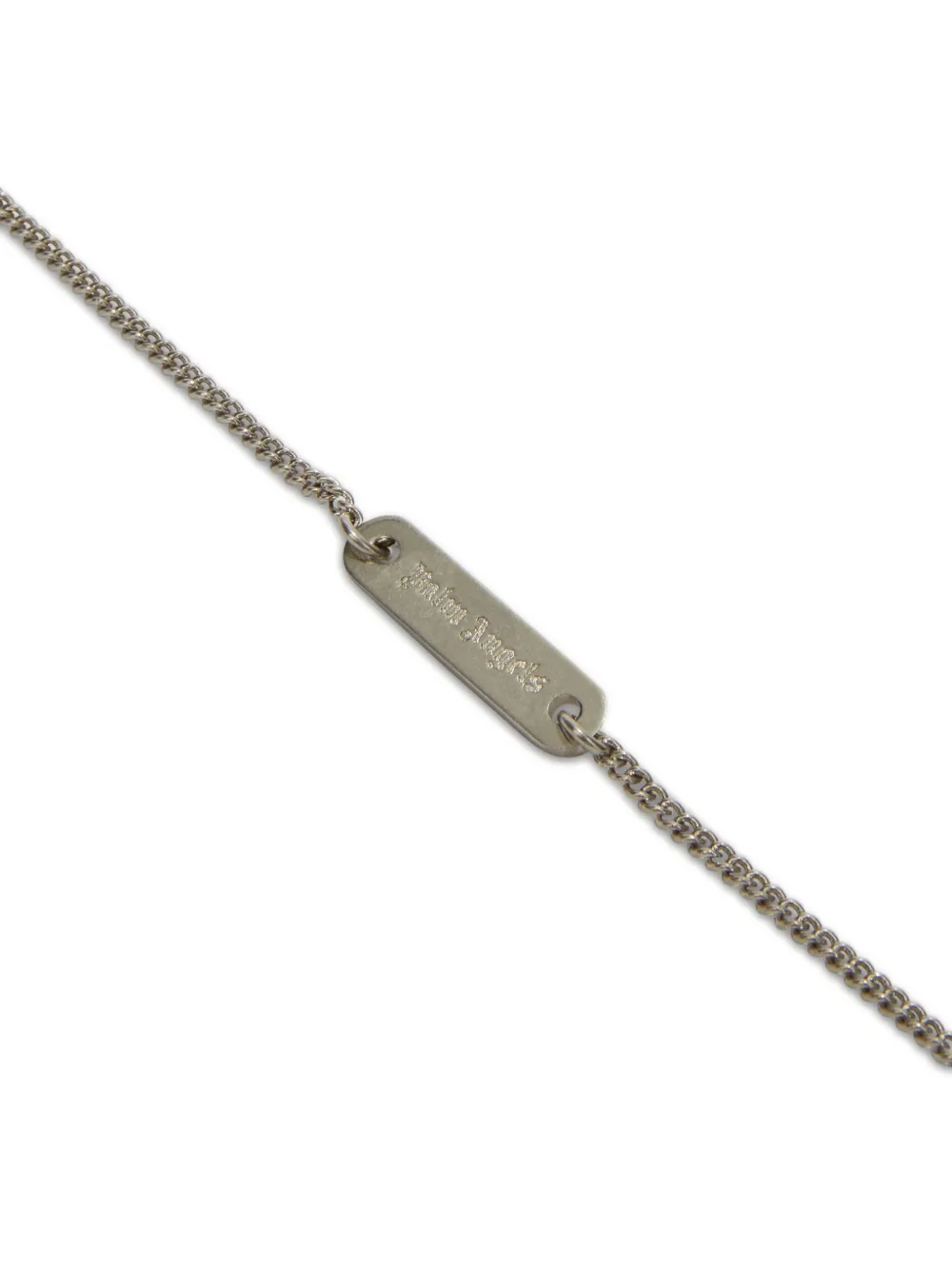 Palm Angels Armband met logoplakkaat - Zilver