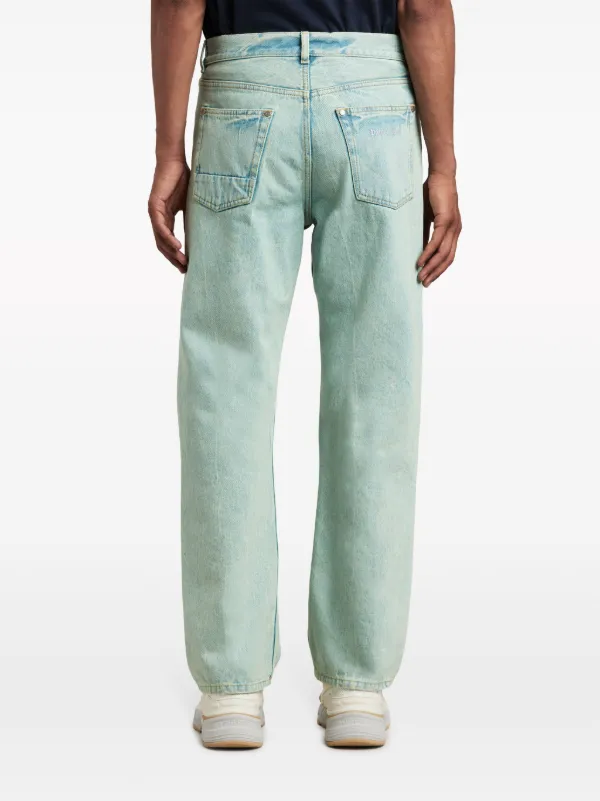 Palm Angels Overdyed wide-leg Jeans | Blue | FARFETCH UK