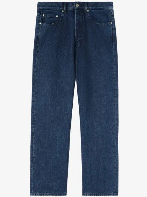 Palm Angels logo-print straight-leg jeans
