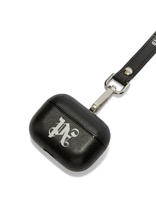 Palm Angels monogram print Leather AirPods Case Farfetch