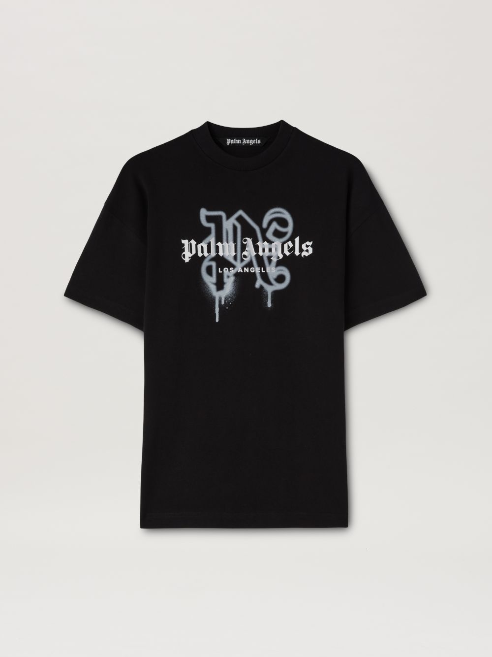 Palm Angels Monogram Spray City T-shirt Los Angels In Black