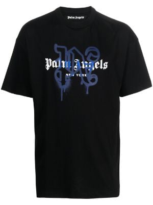 Palm Angels logo-print Cotton T-shirt - Farfetch