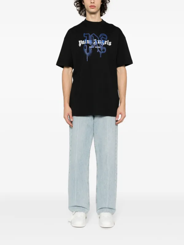 Palm Angels New York monogram-print T-shirt - Farfetch