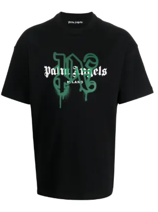 5*5様 Palm Angels ブラック Tシャツ Lサイズ PALM ANGELS - 【25AW】定番 バック カーブロゴ オーバー 半袖 Tシャツ