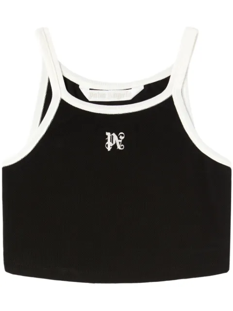 Palm Angels PA monogram cropped tank top