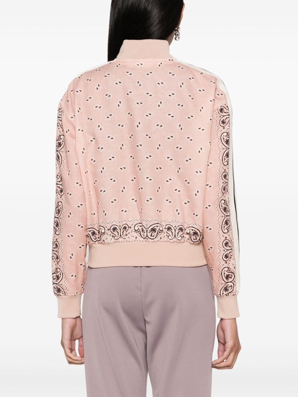 Shop Palm Angels Paisley-print Bomber Jacket In Pink