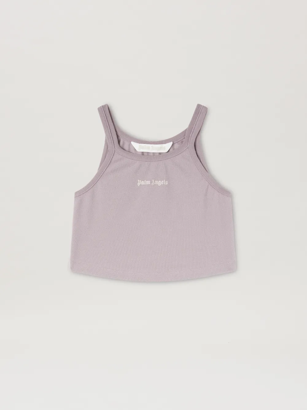 Palm Angels Logo Printed Short Vest In Purple