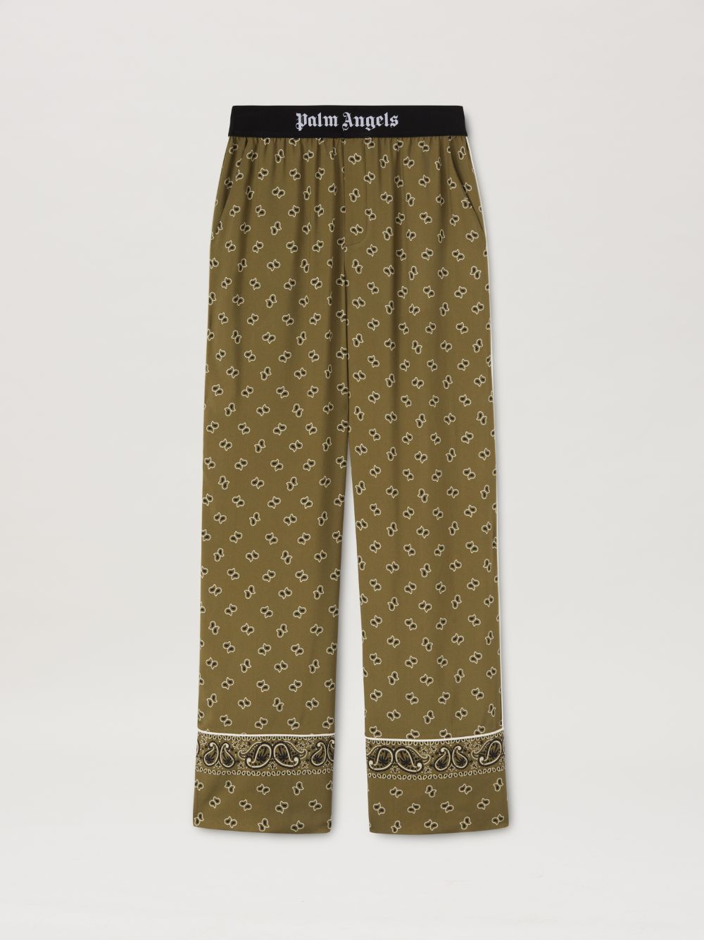 Palm Angels Paisley Pajama Pants In Green