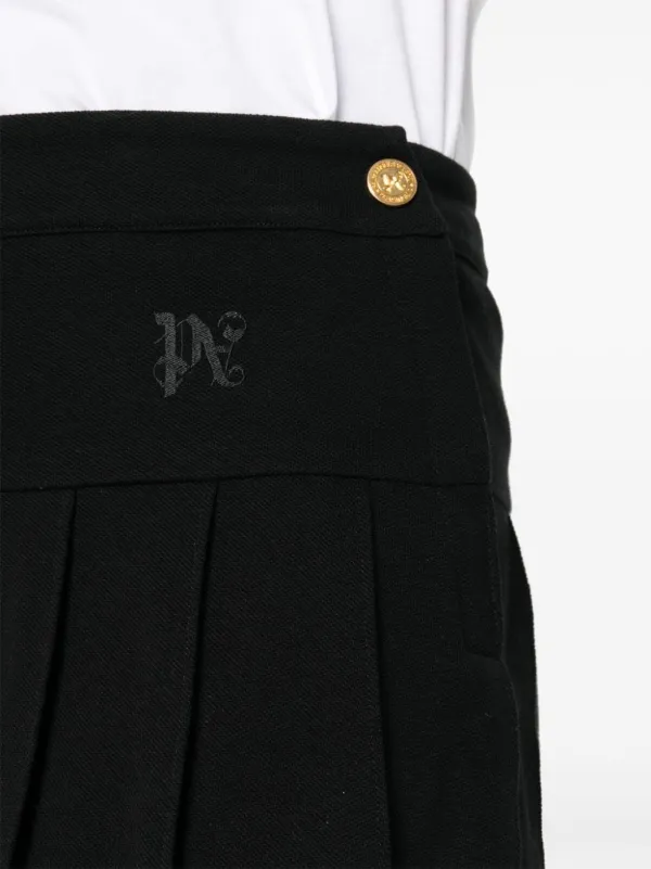 【関税込み】Palm Angels ミニスカート Palm Angels モノグラム ミニスカート | ブラック | FARFETCH JP