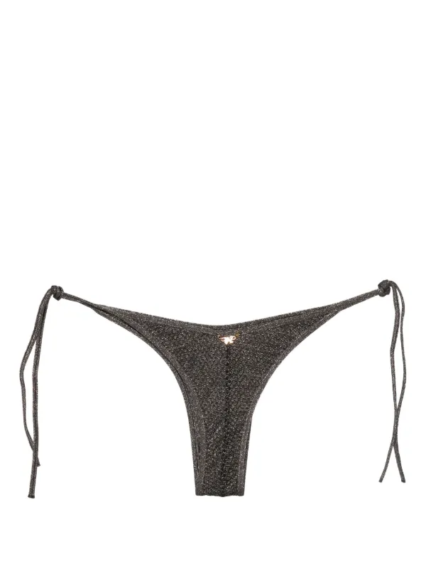 【関税込み】Palm Angels Lurex bikini bottom Palm Angels Lurex Bikini Bottoms | Black | FARFETCH