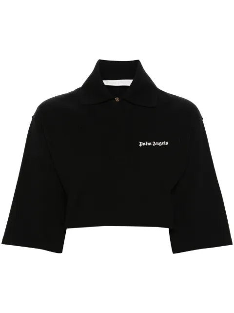 Palm Angels Logo Cropped polo top 