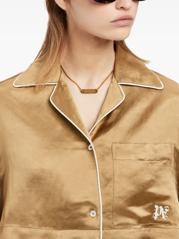 Palm Angels モノグラム シャツ | ニュートラル | FARFETCH JP