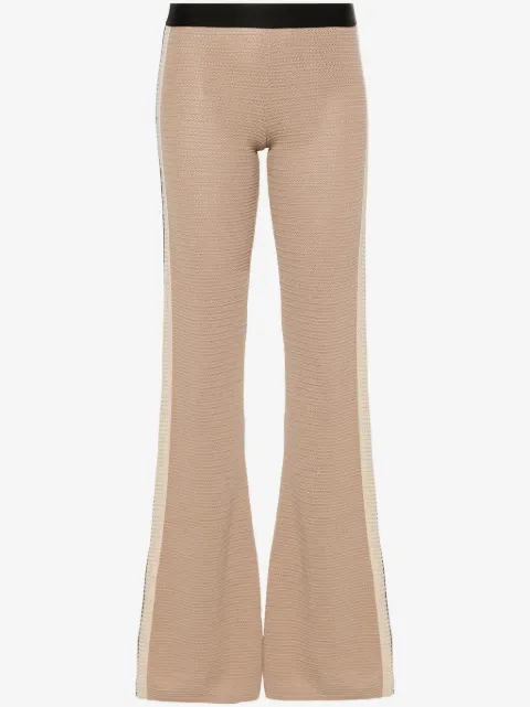 Palm Angels pantalones tejidos con diseño acampanado