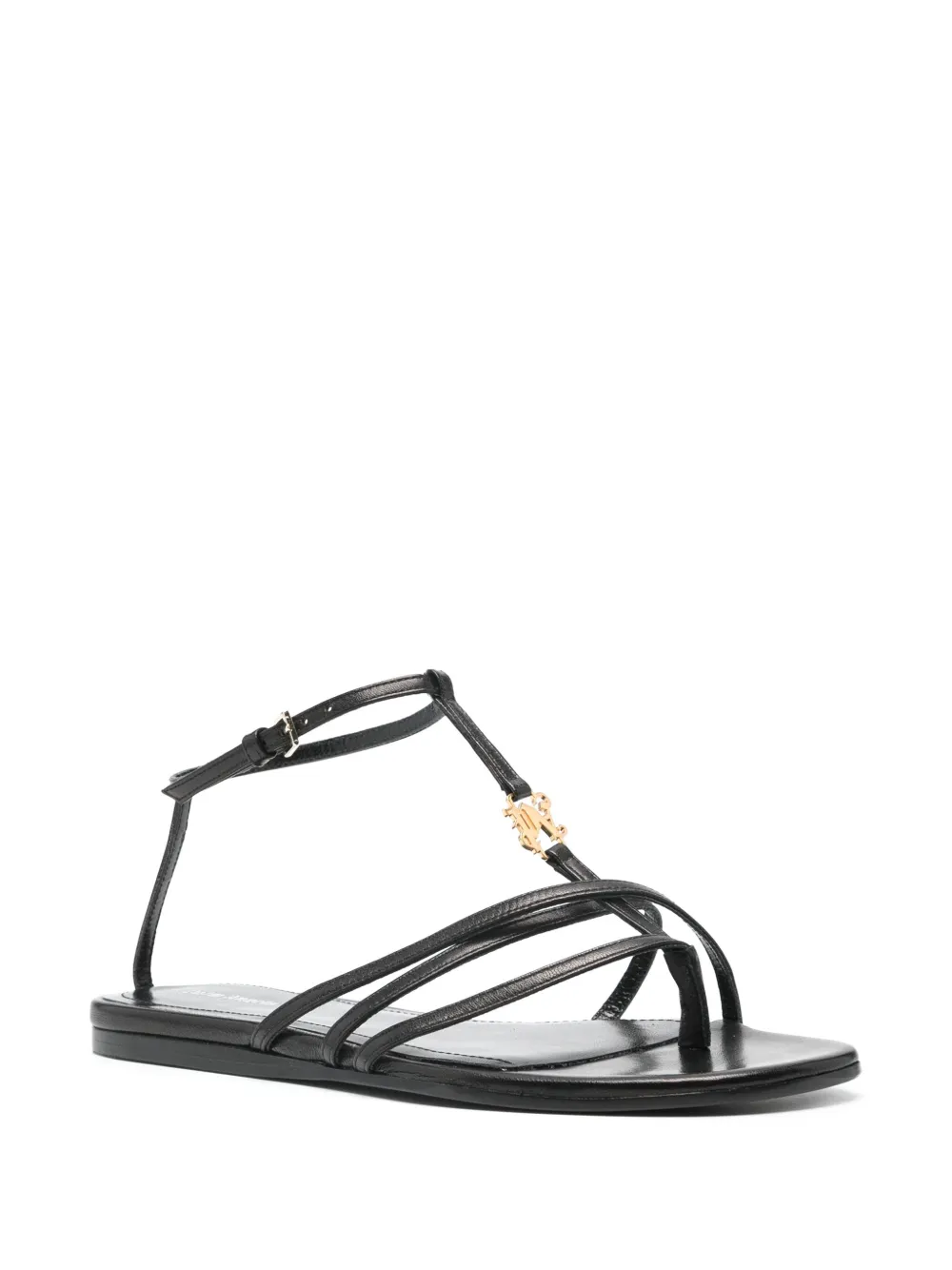 Image 2 of Palm Angels Lategram leather sandals