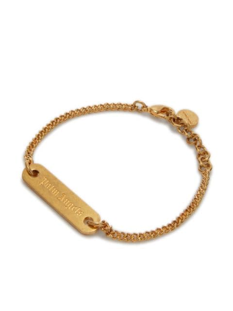 Palm Angels logo-plaque chain bracelet