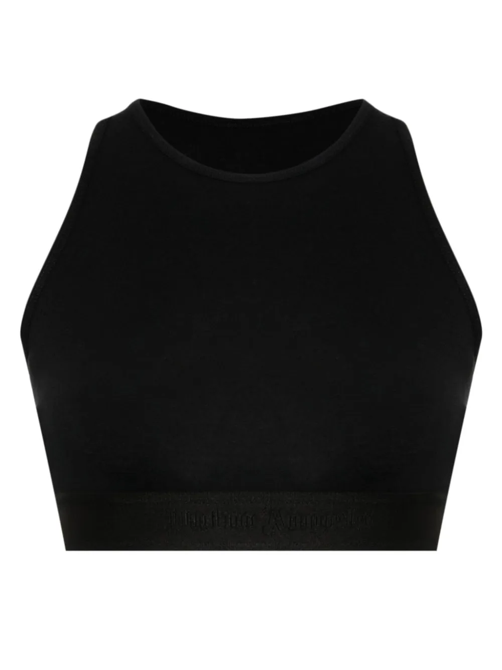 Palm Angels Top Mit Logo-print In Black