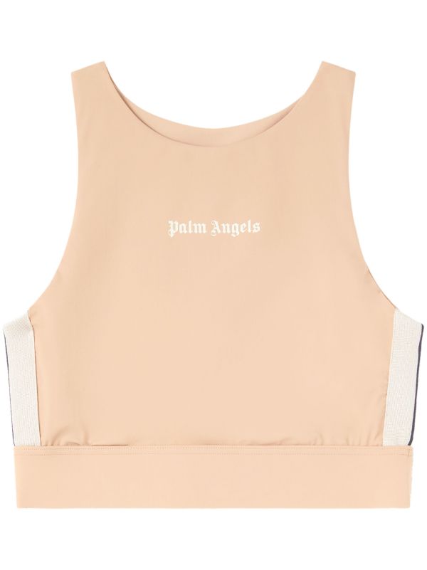 Palm Angels Logo Print Sports Bra - Farfetch