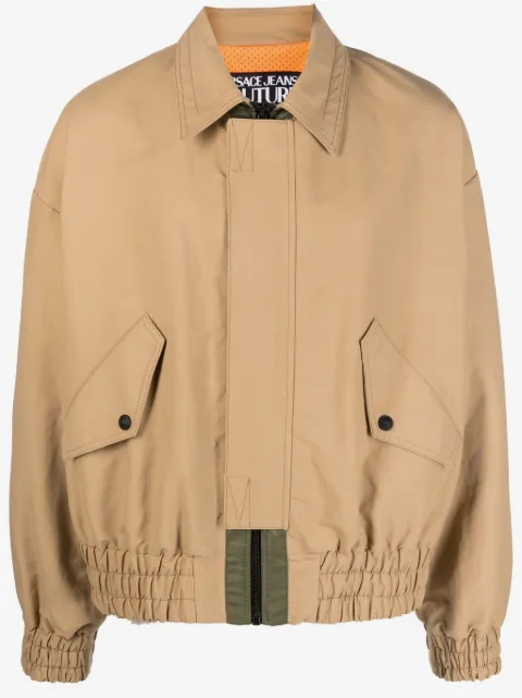 Versace Jeans Couture logo-patch bomber jacket