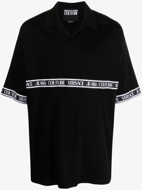 Versace Jeans Couture logo-tape cotton polo shirt