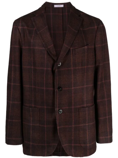 Boglioli blazer con botones y motivo de cuadros