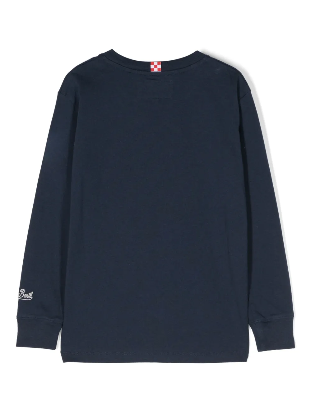 MC2 Saint Barth Kids logo-embroidered cotton sweatshirt - Blauw