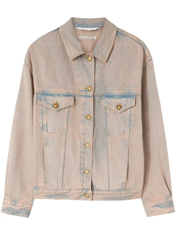Buttoned Flap Women's Palm Angels Denim Jacket Palm Angels