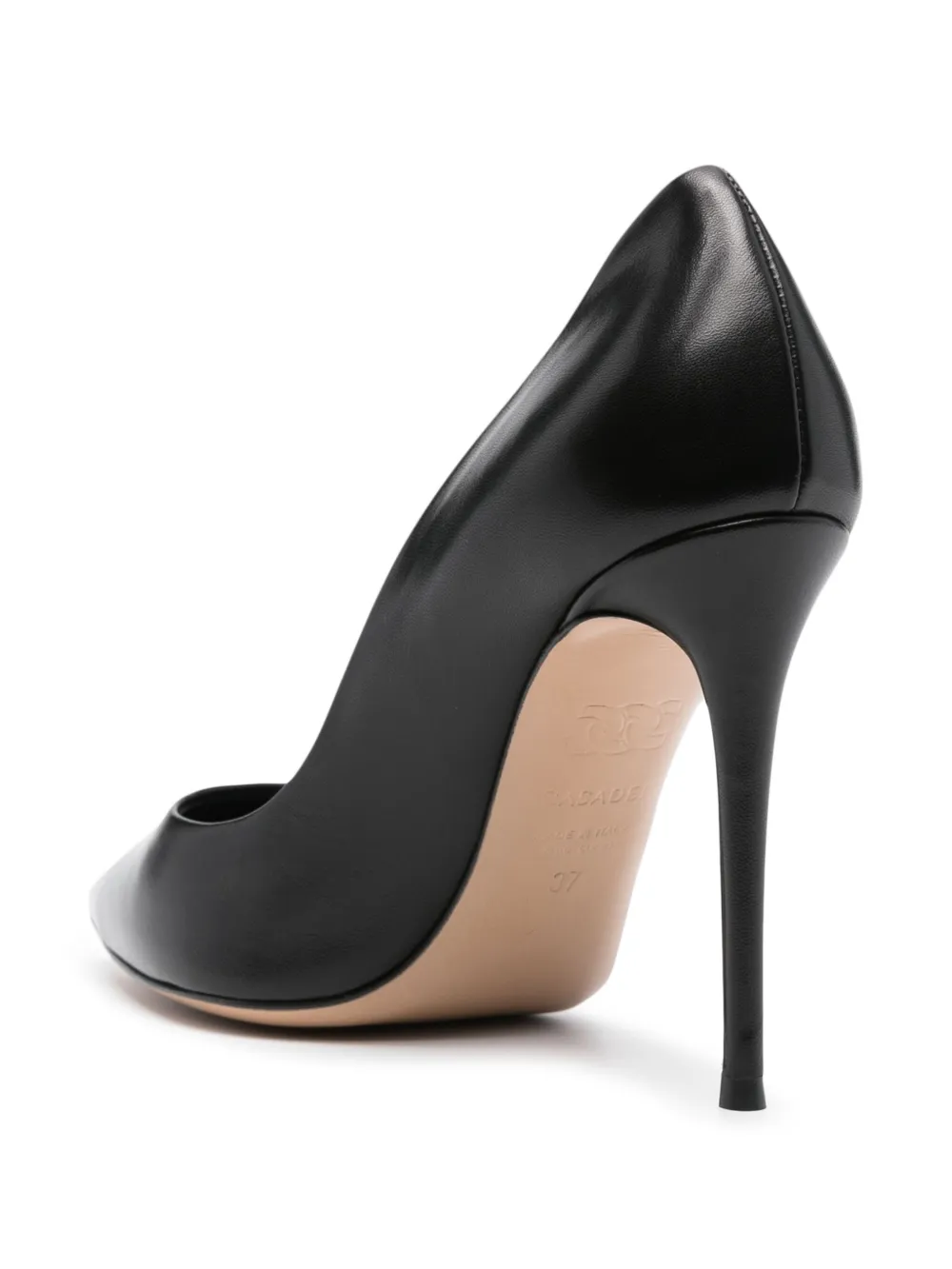 Casadei Julia 100mm leather pumps Black