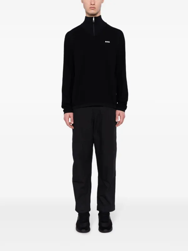 BOSS ハーフジップ セーター | ブラック | FARFETCH JP