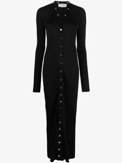The Attico ribbed-knit cardigan dress