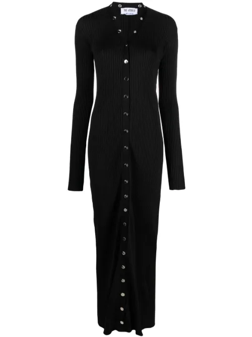 Robe-cardigan en maille à design nervuré - The Attico - Modalova