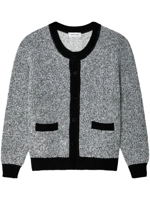 Ernest W. Baker contrast-trim bouclé cardigan