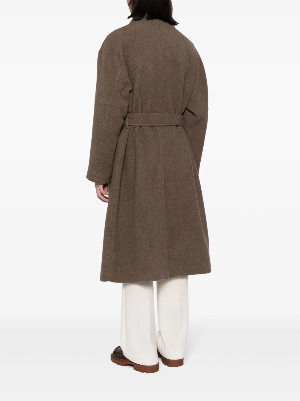 STUDIO TOMBOY belted-waist single-breasted Coat - Farfetch 