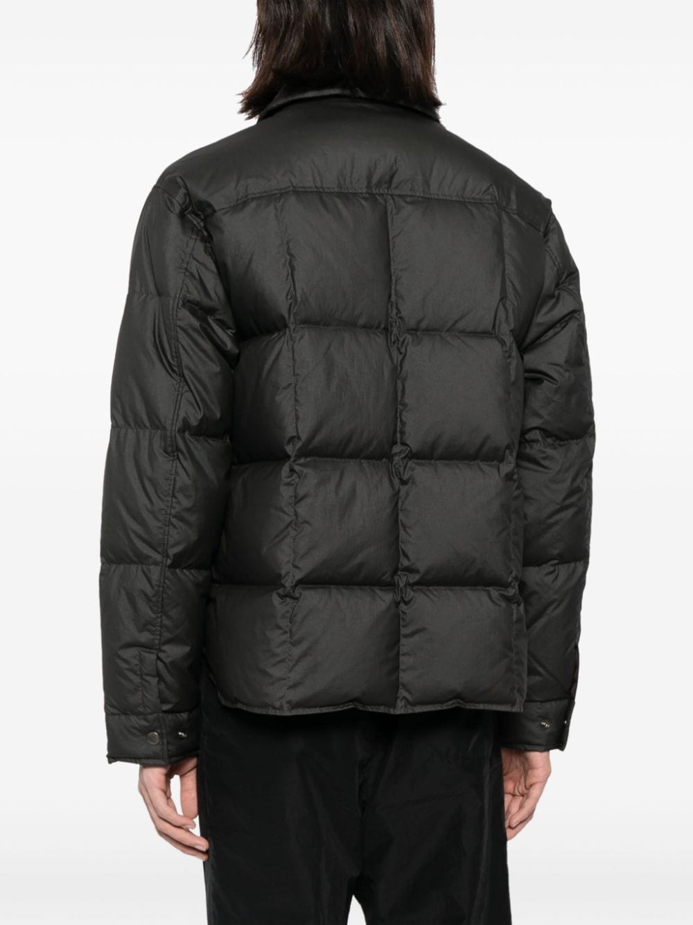 Shop Studio Tomboy Contrasting-collar Padded Jacket In Grau