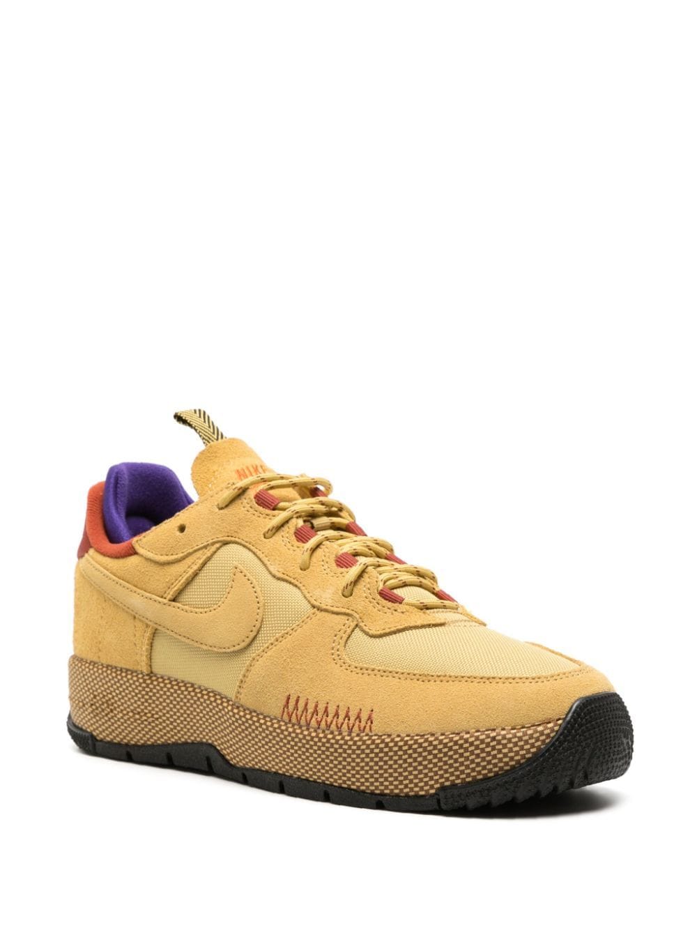Shop Nike Air Force 1 Wild Sneakers In Wheat Gold/rugged Orange