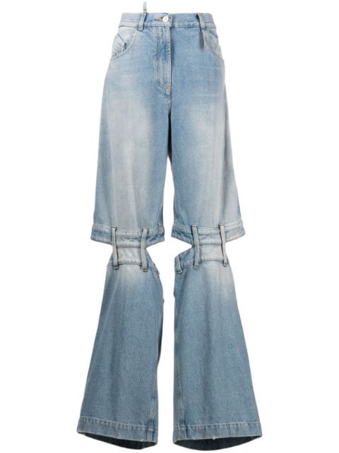 The Attico Ashton mid-rise wide-leg jeans