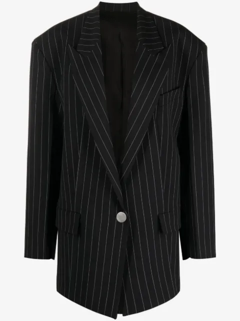The Attico Glen pinstripe single-breasted blazer