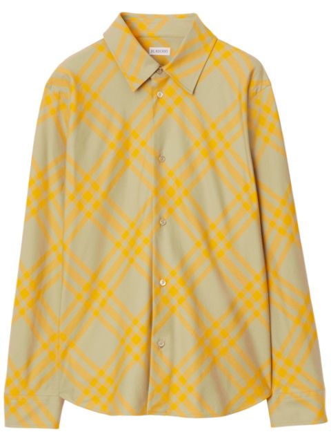 Cheap Burberry checked flannel shirt Women