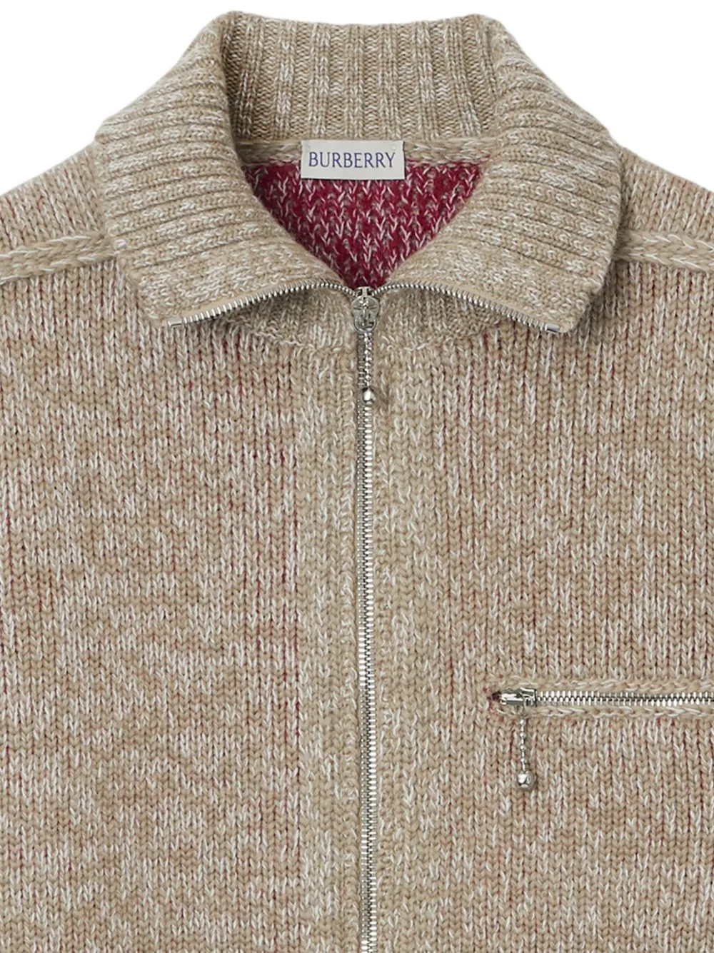 Shop Burberry Rose Floral-intarsia Cardigan In Neutrals