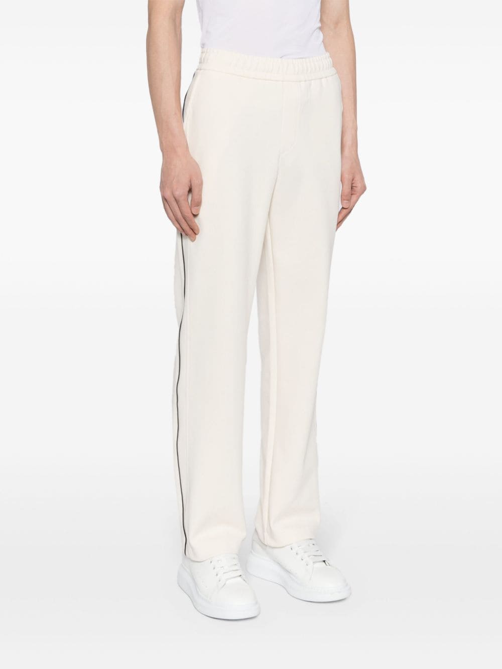Shop Mcm Essential Logo-embroidered Track Pants In Neutrals