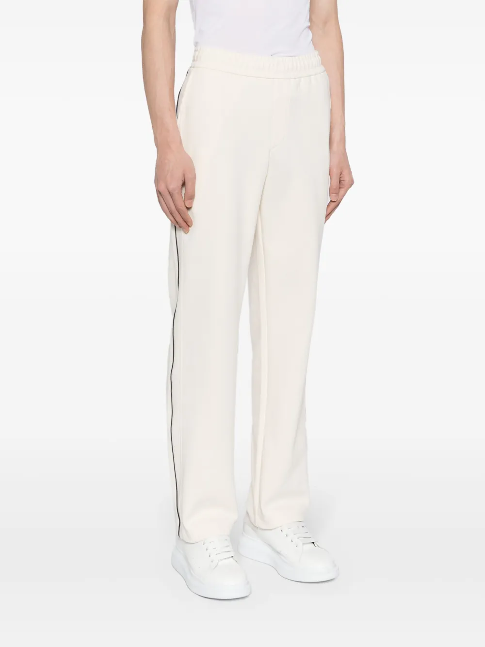 Shop Mcm Essential Logo-embroidered Track Pants In Neutrals