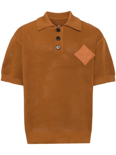 MCM logo-appliqué knitted polo shirt
