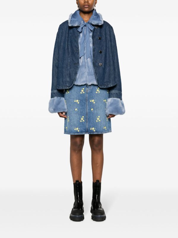 Louis Vuitton Monogram Padded Denim Jacket Indigo