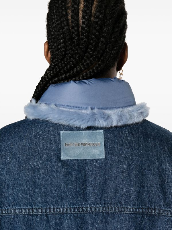 Louis Vuitton Monogram Padded Denim Jacket Indigo