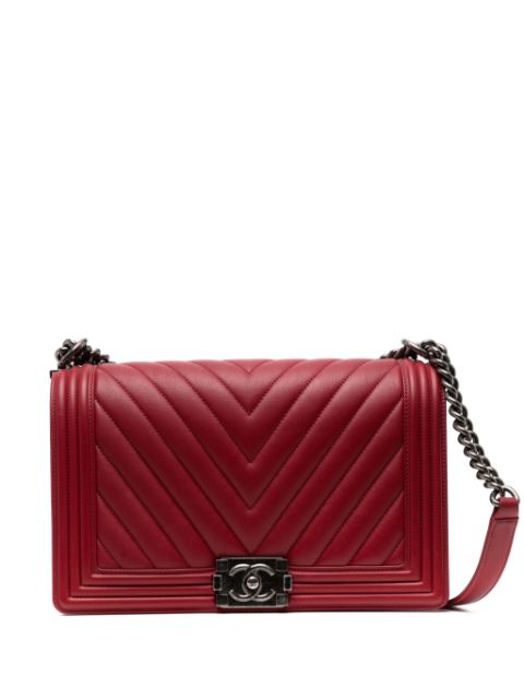 HOT SALE CHANEL Boy leather shoulder bag Women