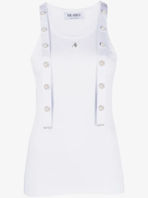 The Attico camiseta con detalle de tira