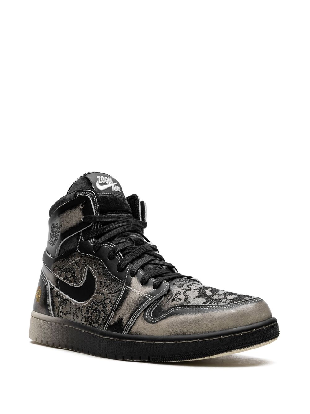 Shop Jordan Air  1 Zoom Cmft 2 "dia De Los Muertos" Sneakers In Black