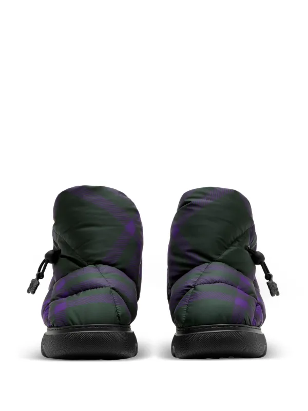 Burberry Check Pillow Boots | Black | FARFETCH