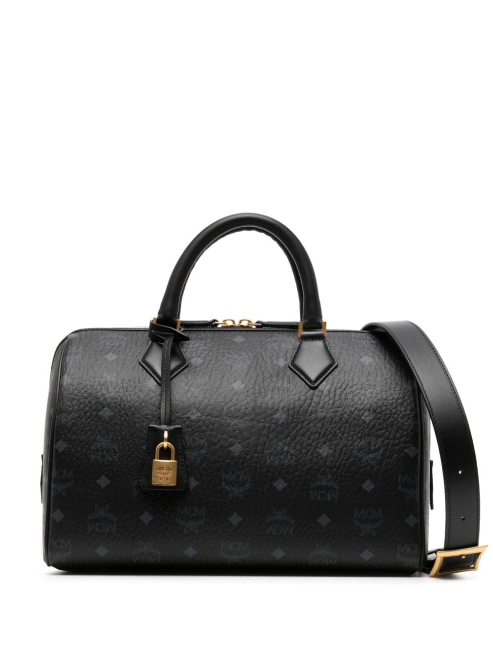 Mcm Ella 中号斜挎包 In Black