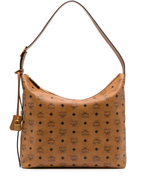 MCM large Aren Visetos-print leather shoulder bag