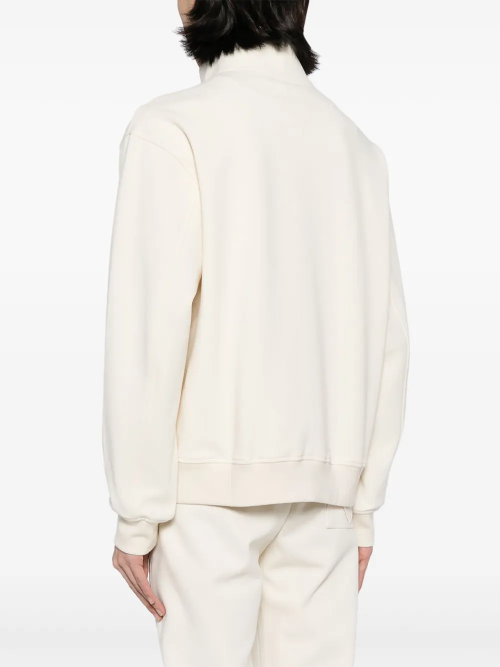 Shop Mcm Essential Logo-embroidered Track Jacket In Neutrals